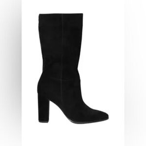 New LAUREN Ralph Lauren Artizan II Brown KidSuede Mid-Calf Boots Size 8.5